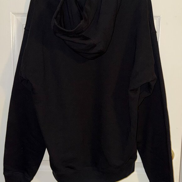 AUTHENTIC MENS VERSACE LOGO BLACK COTTON HOODIE SIZE MEDIUM - Picture 5 of 9